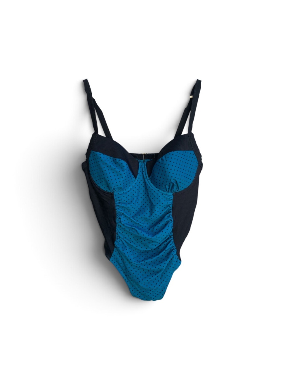 1X. Women’s Blue and Black One-Piece Swimsuit